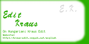 edit kraus business card